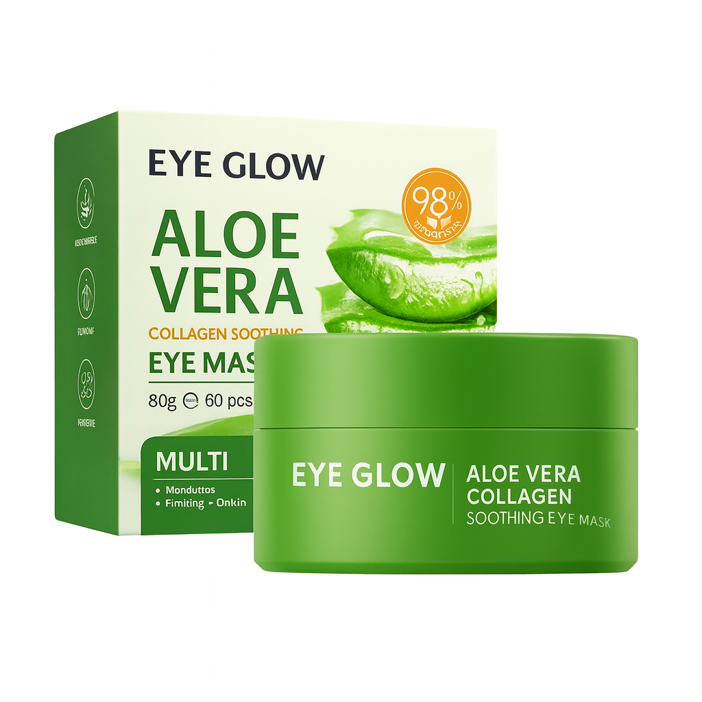 Aloe Vera Collagen Eye Mask. Removes Dark Circles, Eye Bags, and Inflammation.